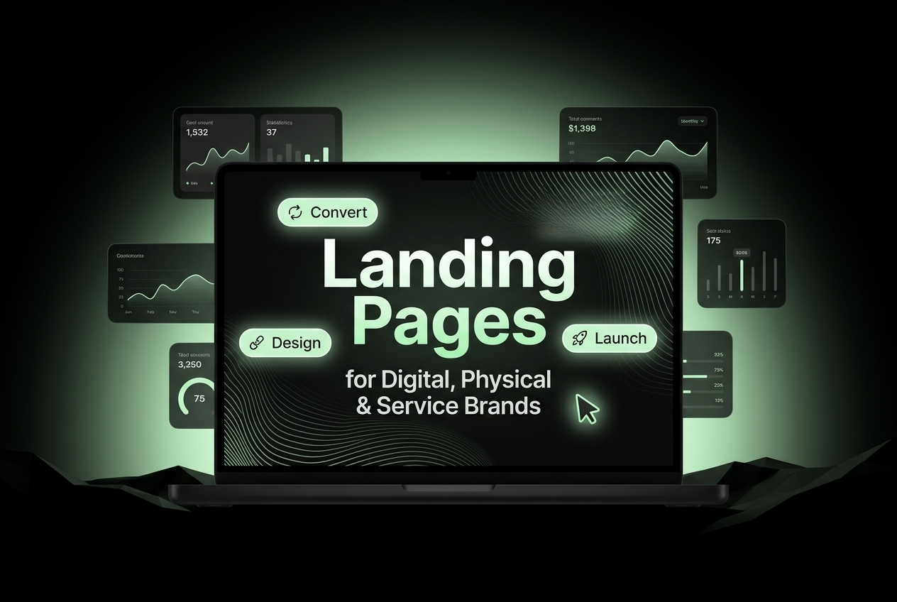 Landing Pages For Digital, Physical, and Service Brands